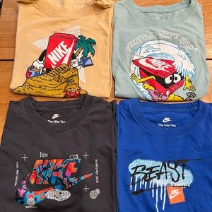 Set of 4 size LG boys Nike tees